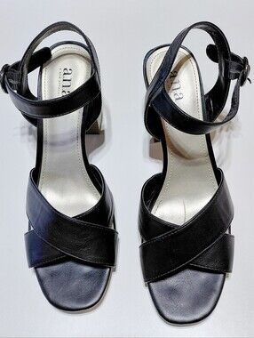 a.n.a A New Approach Primly Women's Black Sandals  - 7